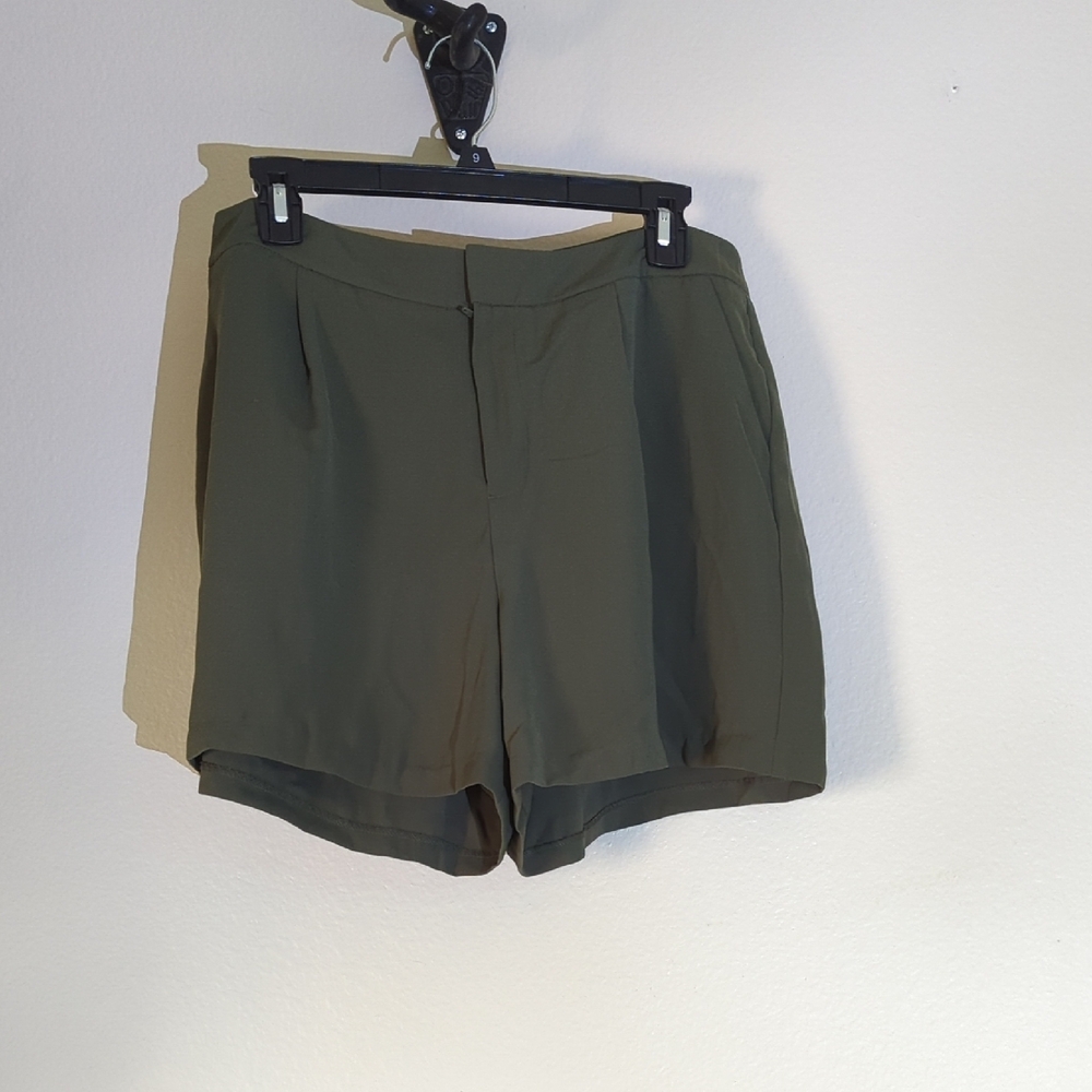 A New Day Green Structured Bermuda Shorts